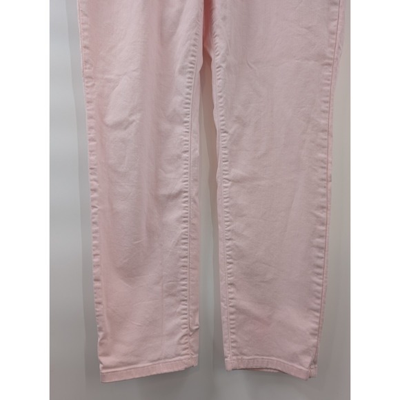 Eileen Fisher Women's size 12 Jeans Light Pink Stretch Denim Straight 5 Pocket - Picture 4 of 10